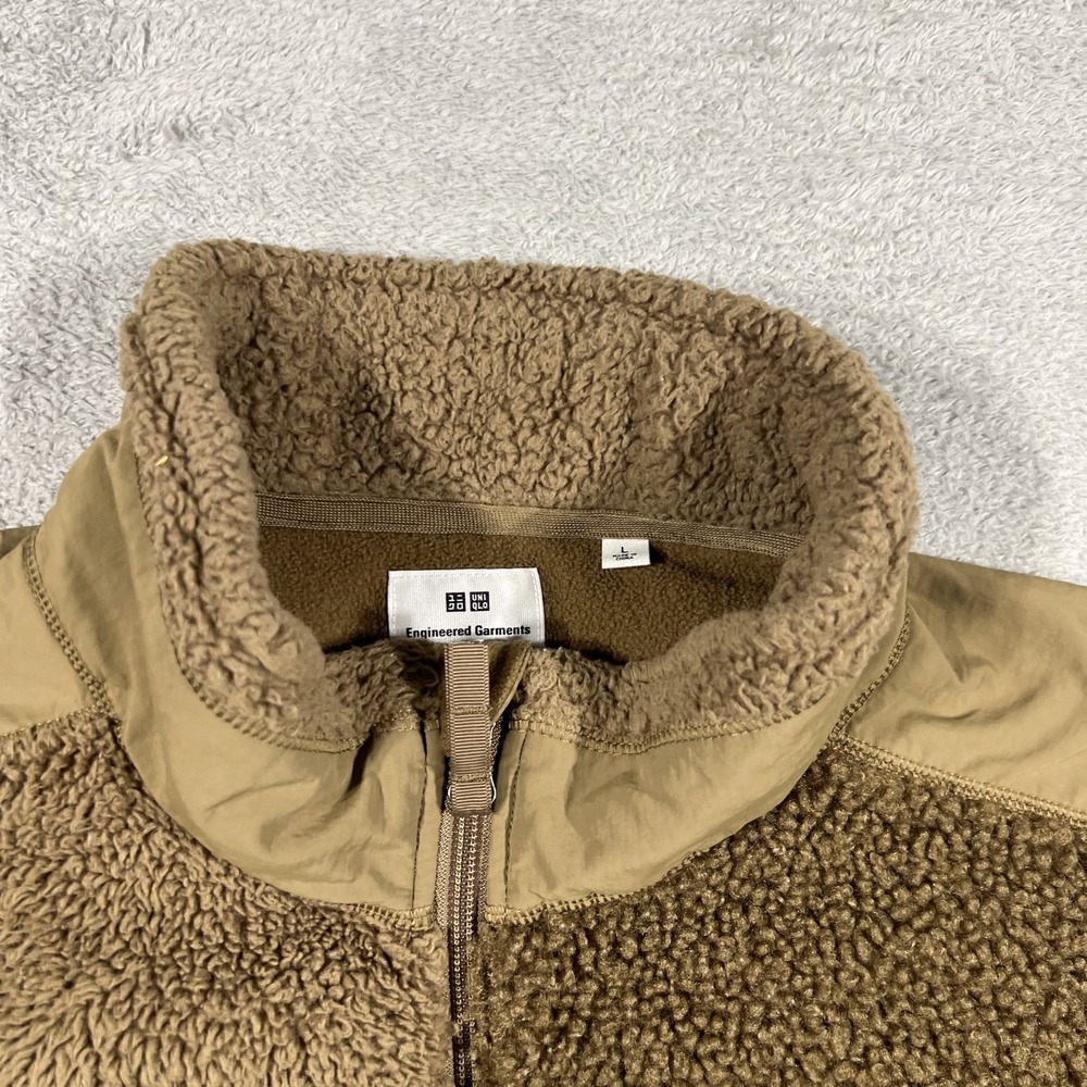 Engineered Garments Uniqlo Jacket Mens Large Fleece Combination Sherpa Patchwork - Picture 4 of 13